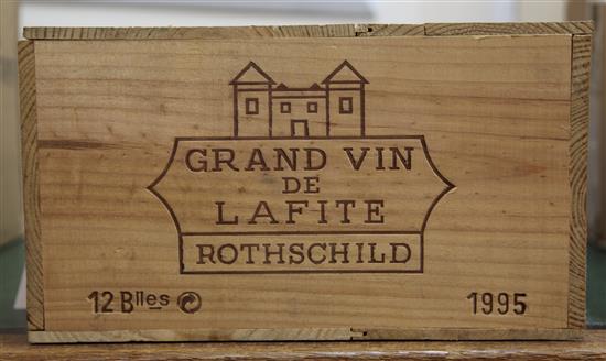 A case of twelve bottles of Chateau Lafite 1995, Premier Cru Classe, Pauillac, owc.